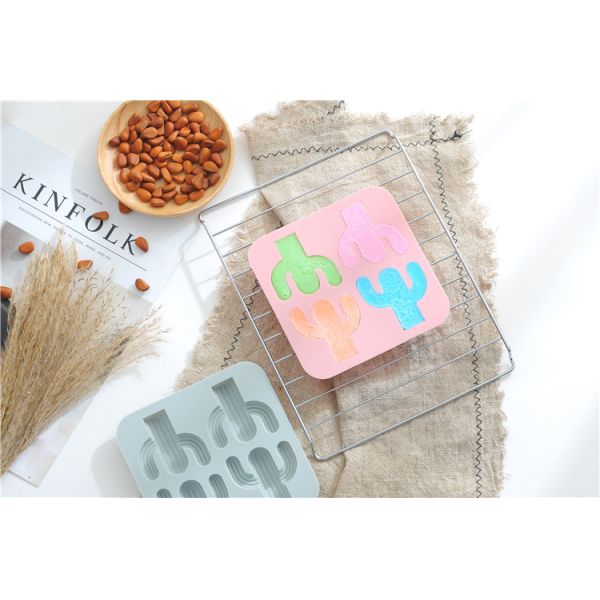 Spot Eco-Friendly Desert Cactus Silicone Baking Mold for Handmade Soap Bar Pudding Cake Care instructions Hand Wash Only