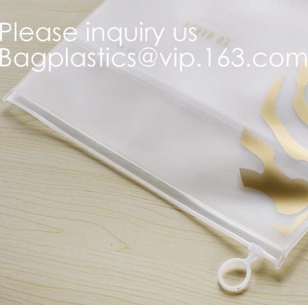 Fashion Letter Frosted Transparent PVC Eva Clothing Underwear Zipper Bag With Logo,Eco Friendly Pink Clear Eva Makeup Ba