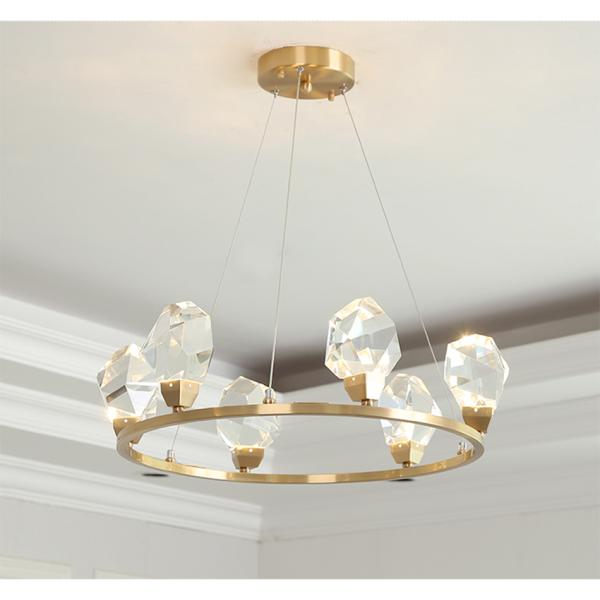 Modern Circle Rectangle Chandelier Lighting Living Dining Room Diamond Crystal Hanging Lamp(WH-CY-185)