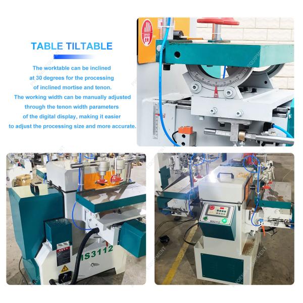 Woodworking Machinery MS3112 Double End Slotting Machine with Oblique Tenon Horizontal Release