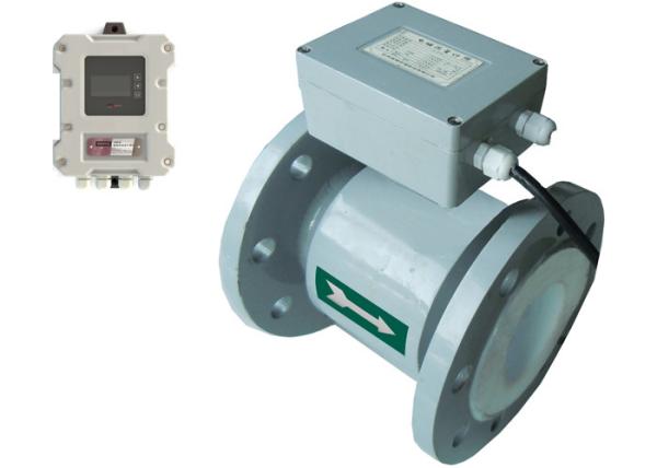 PTFE Lined Electromagnetic Flow Meter Pulse 4 - 20 MA Output  RS485 Modbus