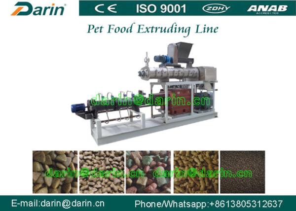 Extrusora gêmea dos alimentos para animais de estimação do parafuso, equipamento de processamento do alimento para cães de 2 - 5 toneladas