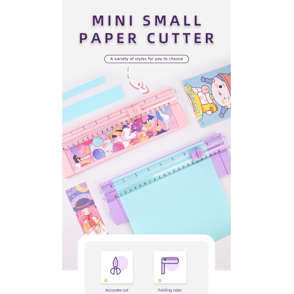2022 Custom Cartoon A5 Mini Paper Trimmer 135g Desktop Cutter com design leve