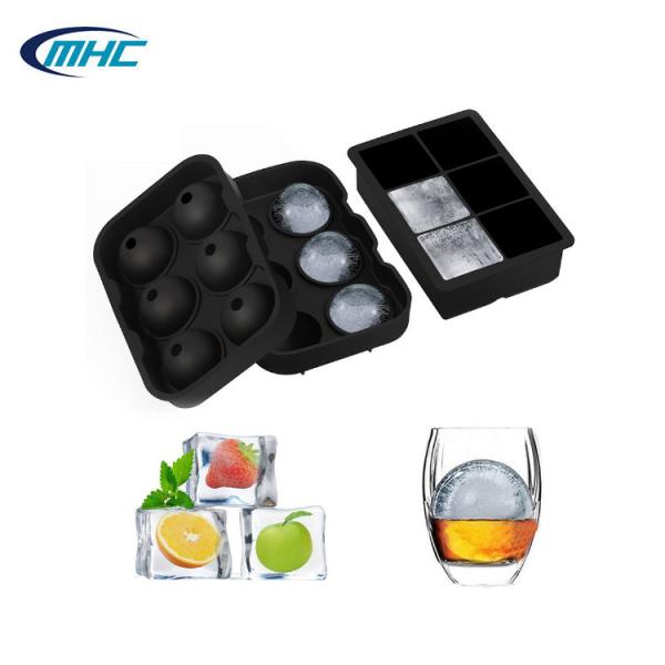 as bandejas do cubo de gelo do silicone do quadrado 3D colam não 15.5*11*5cm personalizado