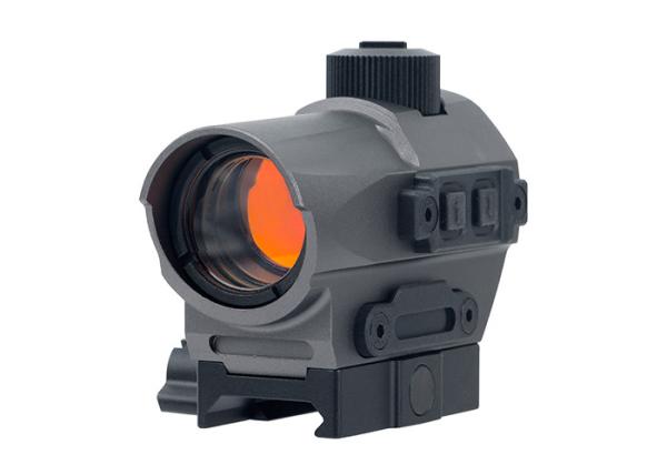 Hunting Red Dot Riflescope / D10 Red Dot Sight 1.5 MOA Manual Key Switch With 20mm Riser Mount Gray