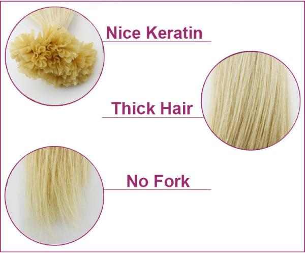 2016 New Arrival Last  Double Drawn Full Cuticle U Tip Prebonded Hair Blond Hair Extension