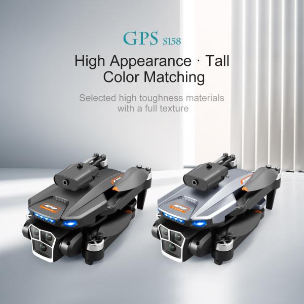 Maximum Flight Time S158 Mini Drone Foldable Quadcopter RC Dron with Obstacle Avoidance and Optical Flow Positioning