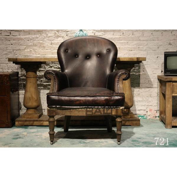 antique British old style leather chair sofa furniture,#721