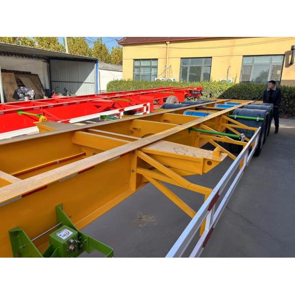 Tandem Skeleton Semi-Trailer 3-Axle Semi Trailer Tread 1820mm Tire Number 8/12/16