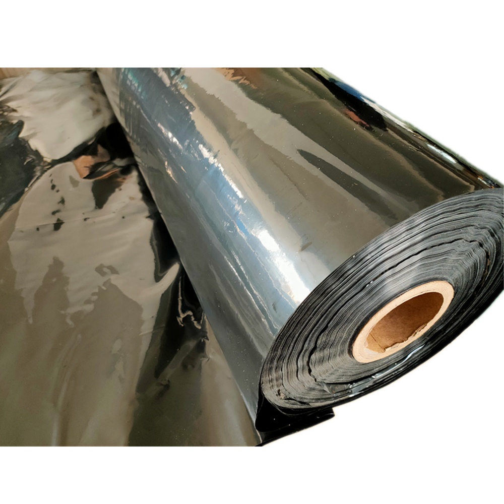6 Mil Roll of Black Low Density Polyethylene Plastic Construction Film Black Sheet