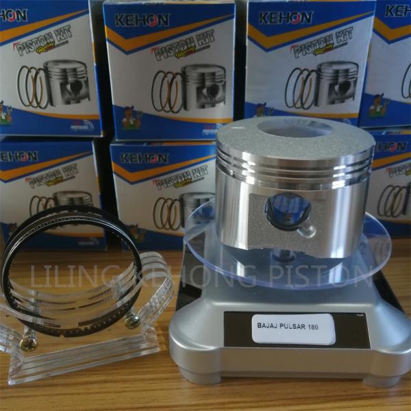 142g Engine BAJAJ Piston Kit Fit BAJAJ180 Aluminum Alloy Silver