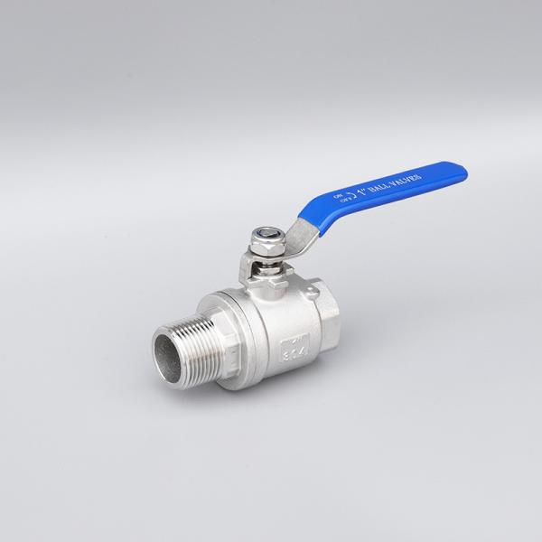 2PC Female and Male Thread ISO 5211 Stainless Steel Ball Valve with Manual Driving Mode