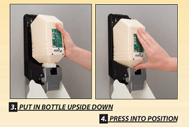 Dispensador de vivienda ultra plástico del jabón de la mano de Stoko Vario para el sitio de ducha