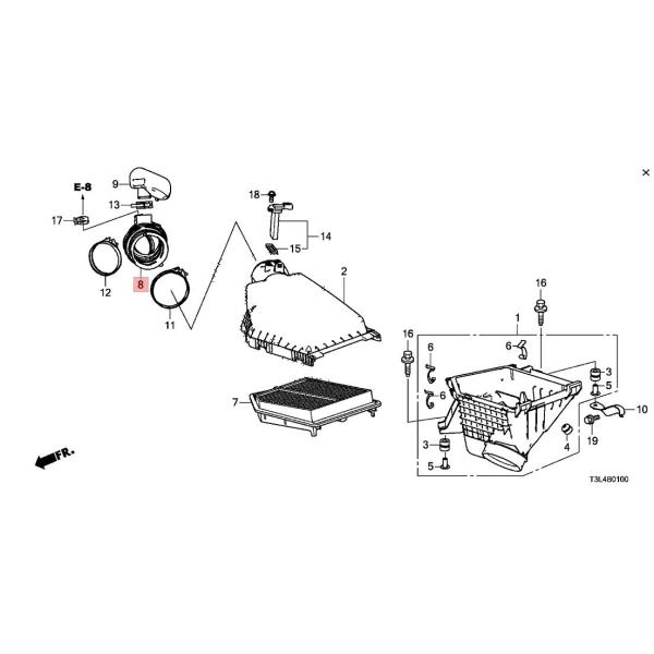 Replacement Auto Parts Honda Rubber Tube Air Flow Hose OEM Standard