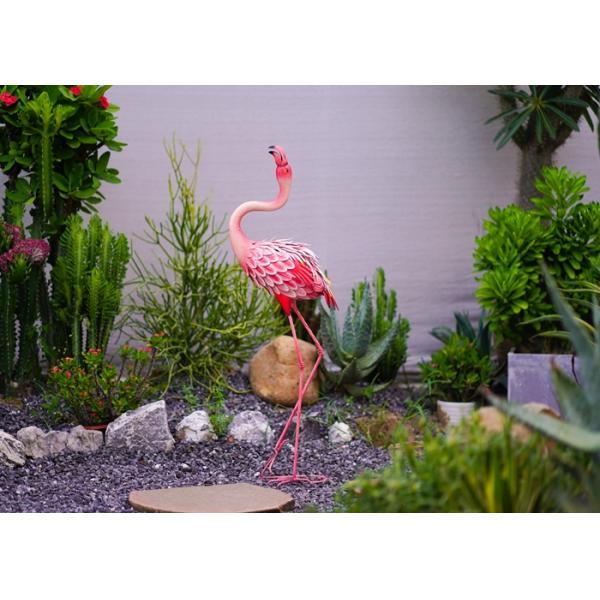 Металл искусства двора фламинго творческого орнамента сада фламинго металла розового на открытом воздухе