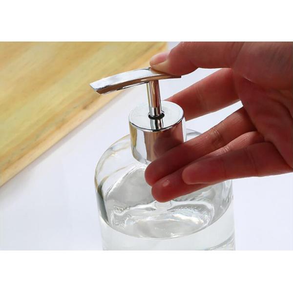 Hotel Bathing Washing Glass Shampoo Bottle With Sprayer Pump Anti Shock