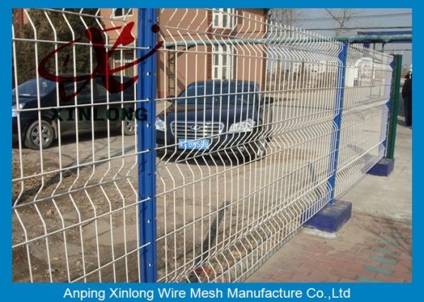 3D Curved Vinyl Coated Welded Wire Fence Panels For Sport Field Garden High Strength