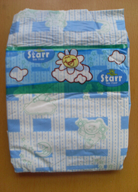 baby type diapers, M size, 455*330,PE film backsheet, PE tape