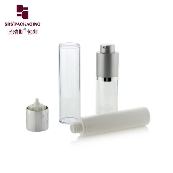 round shape 15ml 30ml 50ml acrylic empty airless lotion pump bottle