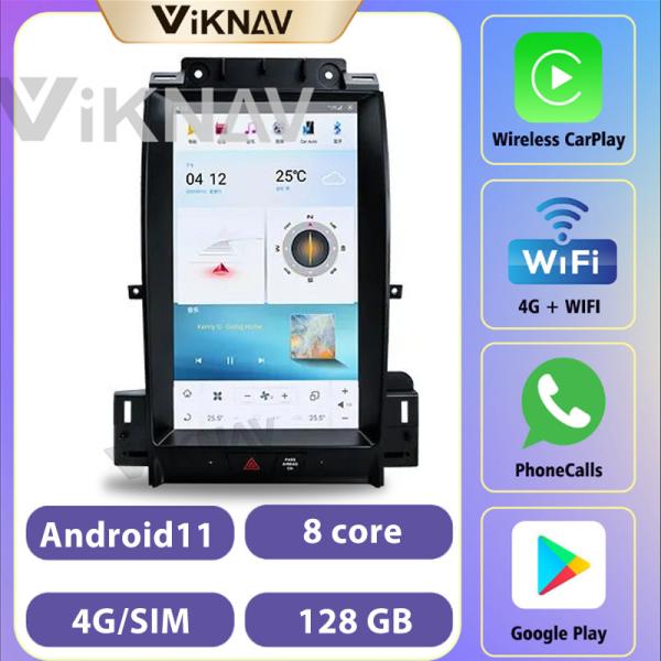 13.6 дюймовое экрановое автомобильное радио Для 2009-2013 Ford Taurus 128G Навигация GPS Мультимедийный DVD-плеер Android Беспроводное Carplay