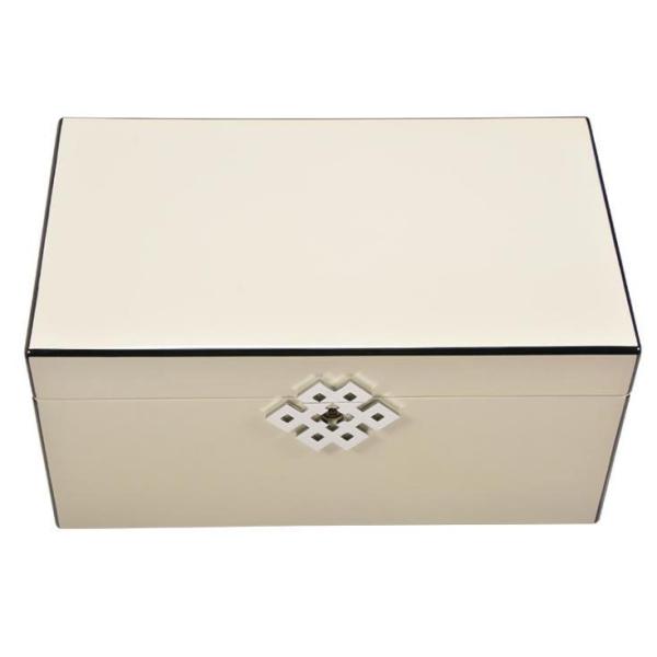 Environmental Wood Jewelry Box Luxury Velvet Inner Necklace Bracelet Ring Box With LED Light