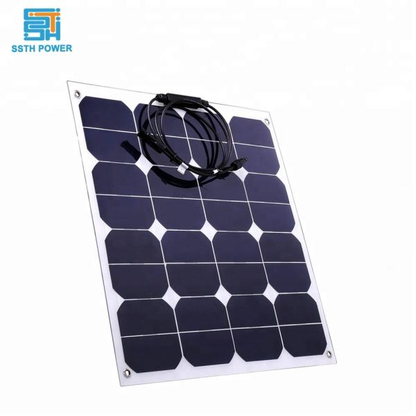 Flexible 18v 50w Solar Panel Curved Soft Thin Film Solar Panel C60 Cell