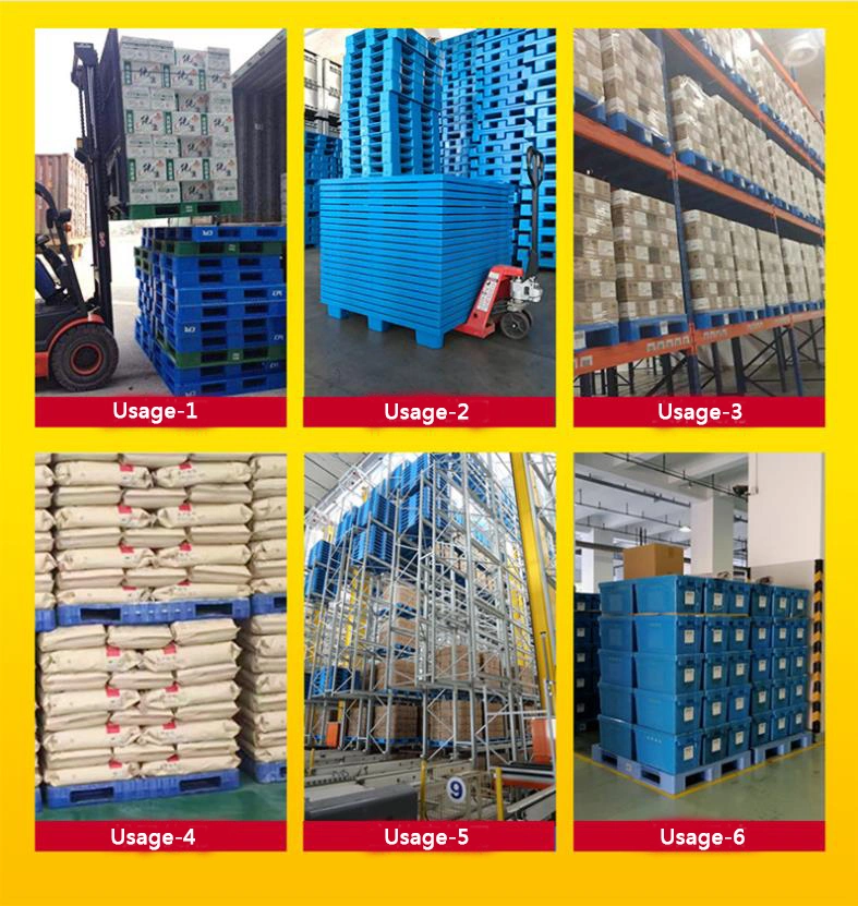 Industrial Blue Red Green HDPE Euro Heavy Duty Plastic Pallet Stackable 1200X1000