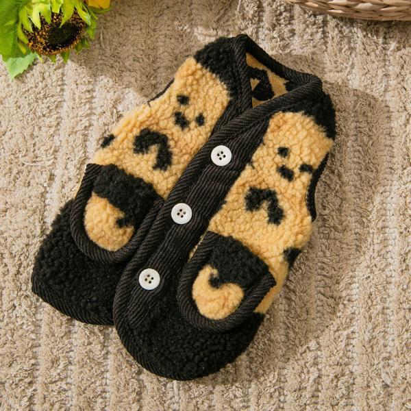 Waterproof Adjustable Size Cat Wearing Clothes Winter Jacket Vintage Style Breathable