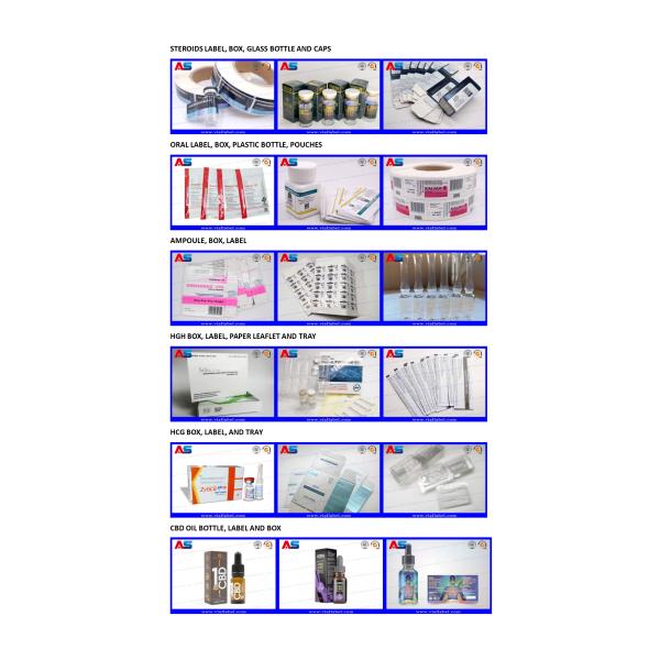 Customized Adhesive Bottle Sticker 2ml Ampoules Stickers Of peptides Cheap Price