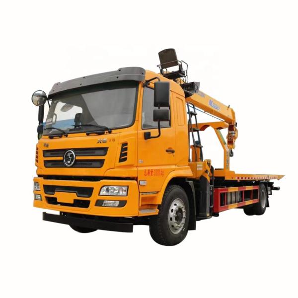 Shacman X6 - Remorque de dépannage routier 10 tonnes avec grue de 8 tonnes - Camion de dépannage avec grue - Véhicule d'intervention d'urgence avec grue