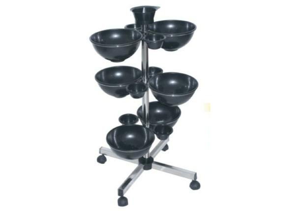 Plastics Beauty Salon Rolling Cart Light Weight , Colorful Dying Bowl With Rack