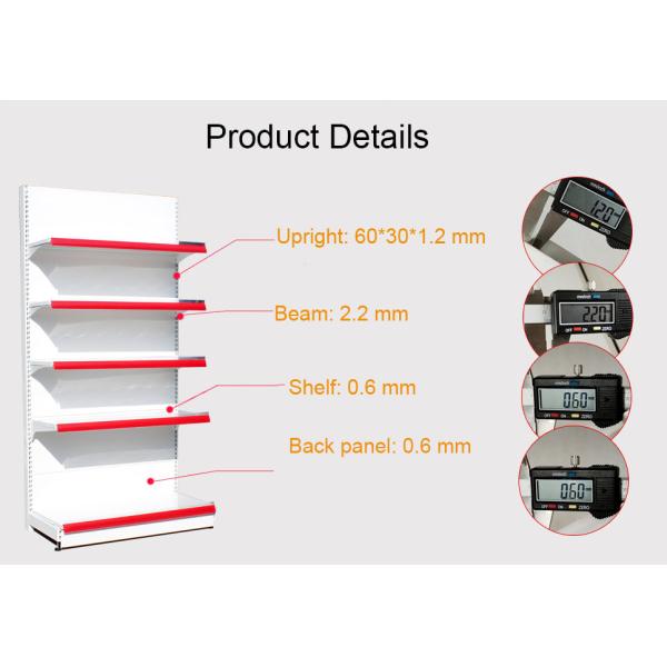 5 Layers Supermarket Display Shelving With ISO9001 / ISO2015 / SGS Certificate