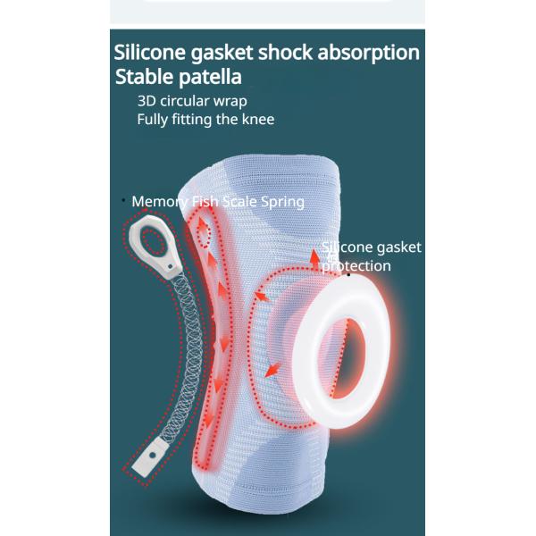 Sports Knee Guards Basketball Pressure Running Cycling Silicone Summer Thin Knitted Breathable Silicone Spring Knee Guar