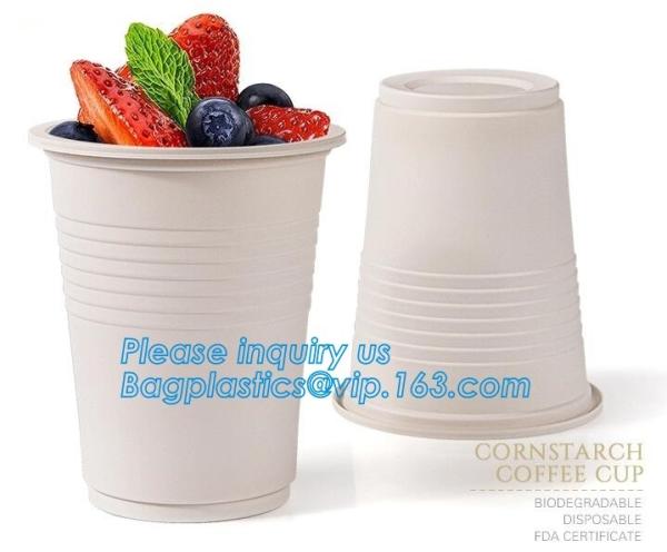 Compostable Sugarcane Cup 8/12oz Eco Friendly Biodegradable Bagasse Coffee Cups, Sugarcane Bagasse Pulp