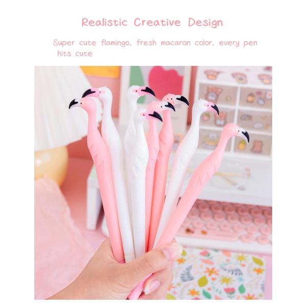 0.5mm Bureau stylo Flamingo Gel encre noire Cartoon mode stylo cadeau neutre