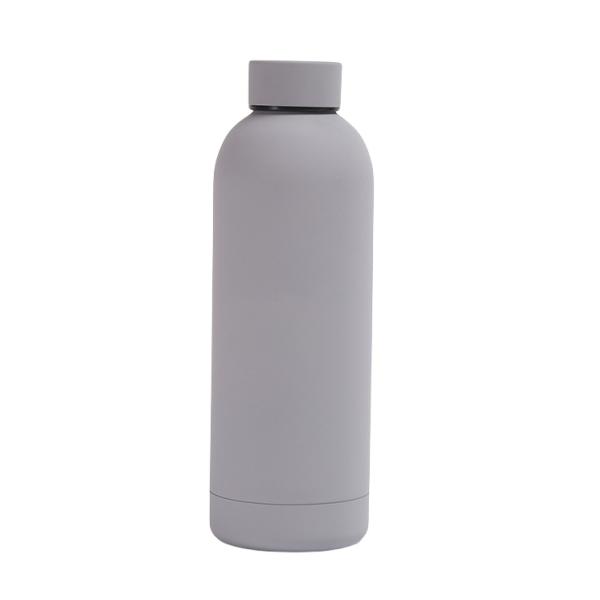 500ml Stainless Steel Drinking Bottles Metal Insulated Macaron Color Rubber Painting  For Outdoor Adventures