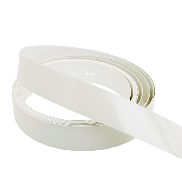 A0373 White Silver Shimmer High Gloss PVC Edge Banding Strip - Furniture Edge Trim for Cabinets, Wardrobes & Woodworking Projects