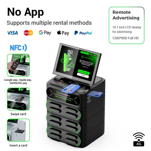 Bajie Charging NFC Payment Mobile Phone Vending Machines Terminal Shared Power Bank Charging Station Suitable for Shopping Malls