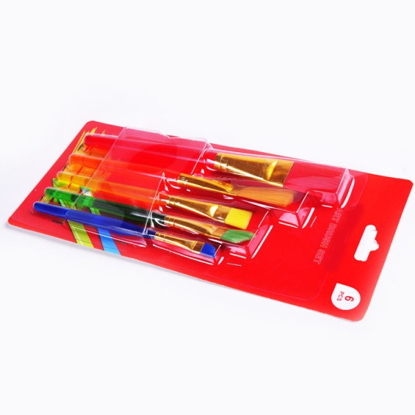 5pcs factory price wholesale plastic barrel art brush nylon painting brush