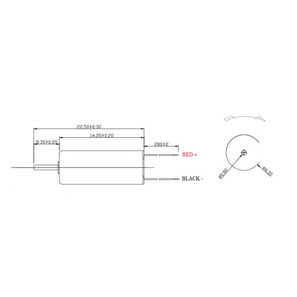 6mm Tiny Vibration Motor For Toys, 4.5v 13000rpm Micro Coreless Motor Brush Dc Motor