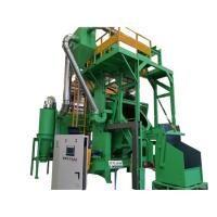 Limpeza automática das peças de metal da máquina de sopro do tiro do cilindro 4.2rpm da inclinação do controle do PLC