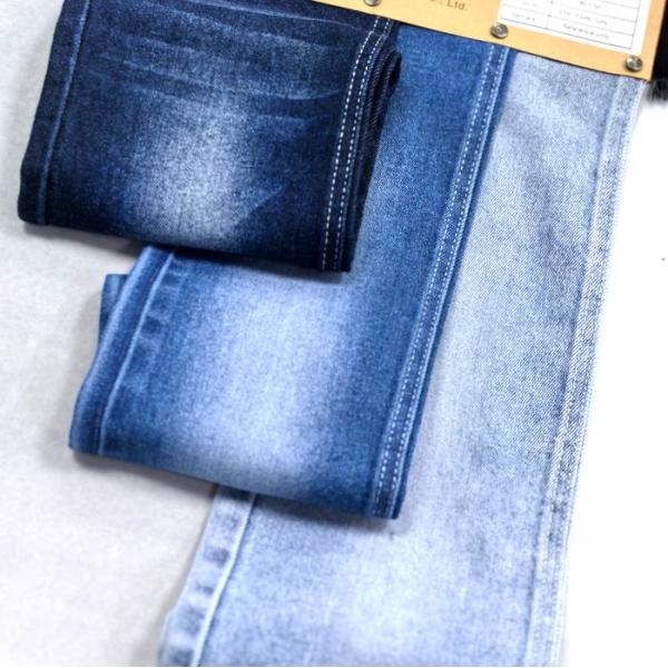 180cm Width Super Soft Right Twill Dual-core Stretch Blue Denim Fabric 10 oz JSD3078 for All Seasons