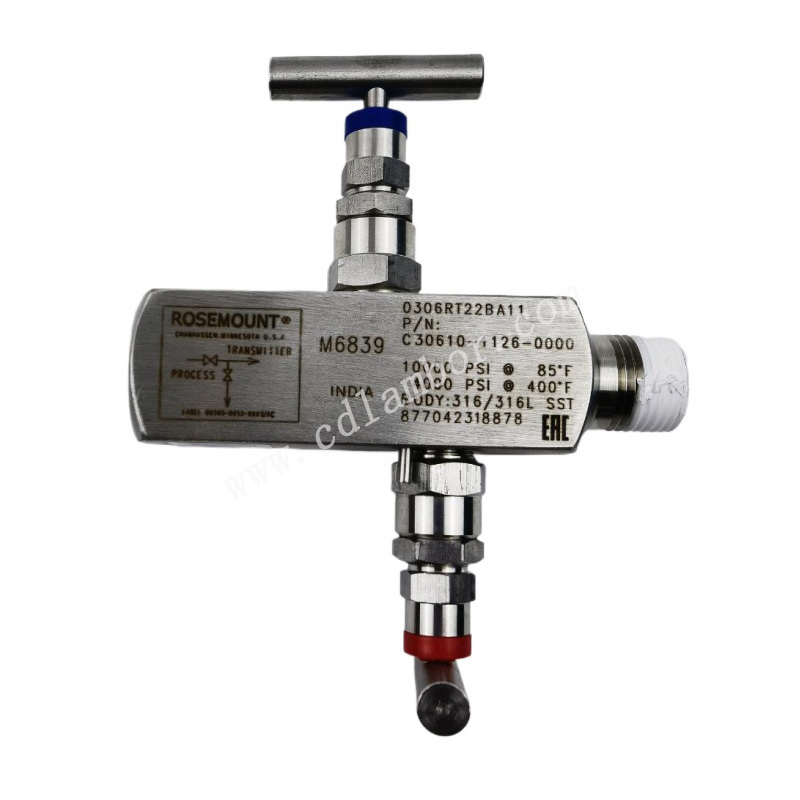New Rosemount 0306 Pressure Manifold 5 Way Valve Manifold for 3051/2051Pressure Transmitter