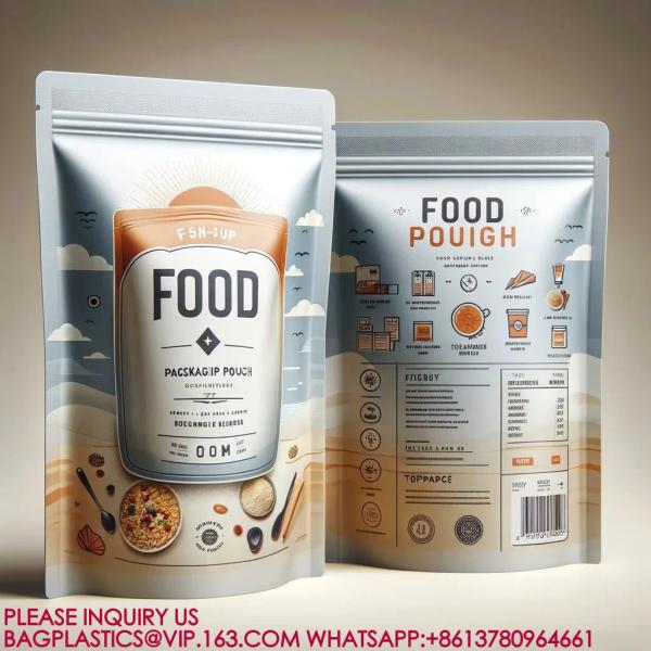 Stand Up Pouch Biodegradable Packaging Food Biscuit Snack Bag Seal Zipper Lock Mylar Bag