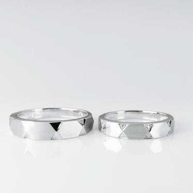 Drawing Process Design AU750 18k Wedding Gold Rings For Couples