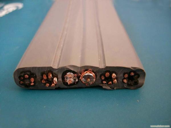 Flat Traveling Cable for Elevator with CE certificate 36G0.75 +2x2Px0.75 with Special PVC Jacket
