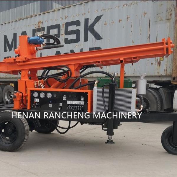 150m Hydraulic Trailer Mounted Water Well Drilling Machinery with 32HP Diesel Engine