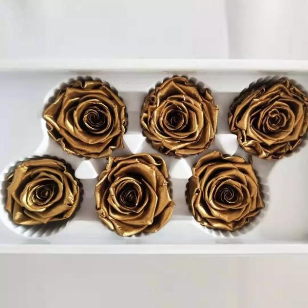 Wholesale Soft Touch Preserved Rose 5-6 cm Silver Color Eternal Rose girlfriend gift