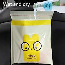 Biodegradable Easy Stick-On Disposable Car Trash Bag, Compostable Cornstarchbag Leakproof Vomit Bag, Kitchen Storage Bag