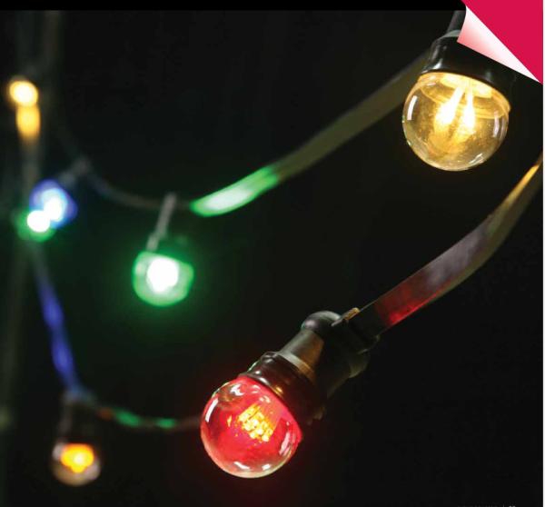 Belt light,  2x1.5mm rubber cable, party light, festoon lighting, B22/E27 socket, DIY socket, IP44, CE